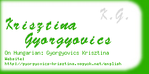 krisztina gyorgyovics business card